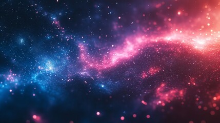 Obraz premium Abstract Cosmic Background with Blue and Pink Nebulae