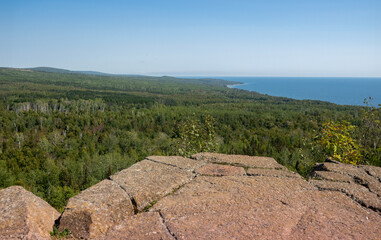Pincushion Mountain Overlook, Lake Superior Coastline, Northern Minnesota in September, Superior Hiking Trail, Superior National Forest