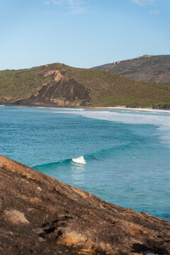 Aerial view of Hellfire Bay in Cape Le Grand National Park, Western Australia