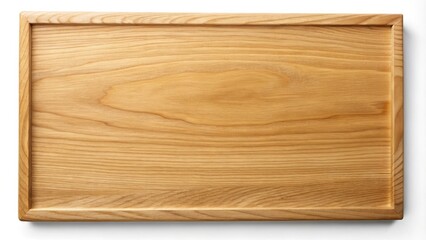 Fototapeta premium A beautifully crafted wooden plaque with a smooth surface and natural grain, ideal for engraving or personalization