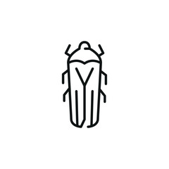 Stylized beetle icon. Simple stylized beetle icon for social media, app, and web design. Vector illustration