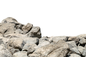 Stacked stones against isolated background