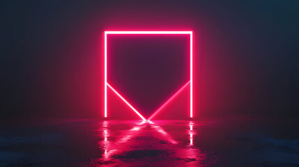 Neon diamond with modern tech feel