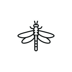Dragonfly icon. Simple dragonfly icon for social media, app, and web design. Vector illustration