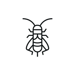Cockroach outline icon. Simple cockroach outline icon for social media, app, and web design. Vector illustration