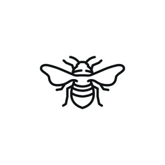 Honeybee icon. Simple honeybee icon for social media, app, and web design. Vector illustration