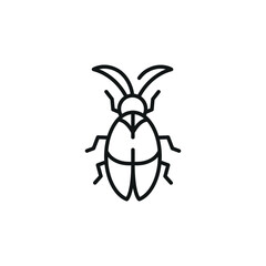Detailed beetle icon. Simple detailed beetle icon for social media, app, and web design. Vector illustration
