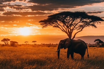 Fototapeta premium Nature Photography: Consider using a high-quality photograph showcasing the beauty of nature or wildlife A stunning image of a landscape, with generative ai