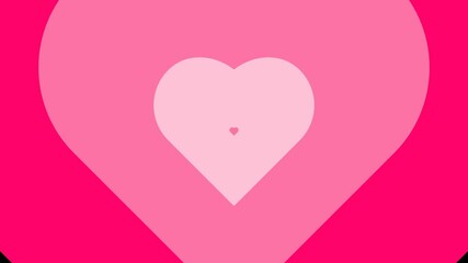 The cute pink love shape transition animation expands to fill the screen. suitable for in and out video editing. Alpha channel only on 4K - Powered by Adobe