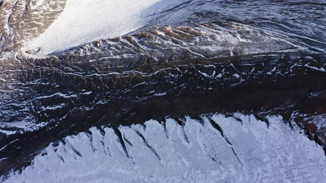 Volcano trail, top view, Avachinsky volcano, Kamchatka