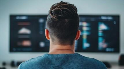 Man utilizing AI powered fitness software to create a customized workout plan and exercise routine featuring modern technology interface and personalized data driven recommendations