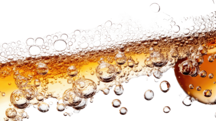 Soda bubbles on a transparent background