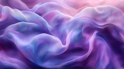 Obraz premium Gentle curves of abstract shapes, soft purple hues blending together, creating a peaceful and relaxing composition, atmospheric and dreamy