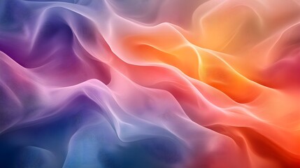 Obraz premium Gentle waves of fluid abstract shapes, swirling with vibrant colors, seamlessly blending through soft transitions and subtle gradients, evoking serenity