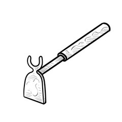 hoe handdrawn illustration