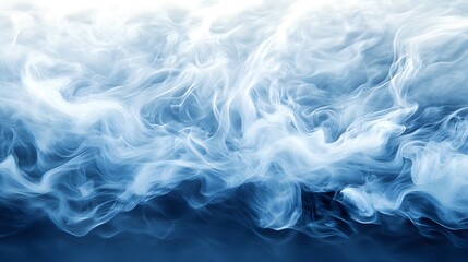 Obraz premium Underwater abstract art, fluid wave patterns, shades of deep blue, gentle movement, tranquil ambiance, reminiscent of ocean currents