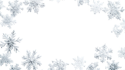 Snowflakes on a transparent background
