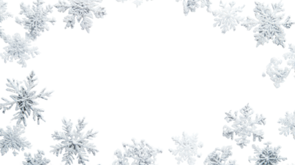 Snowflakes on a transparent background