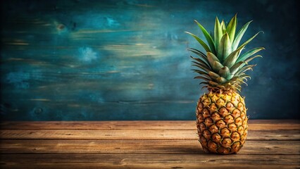 Silhouette pineapple on table with HD wallpaper background