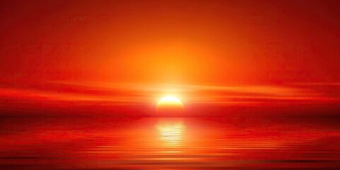 Silhouette red abstract background with gradient glowing sunset texture