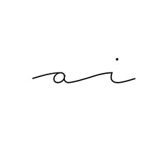 A hand-drawn signature logo design template