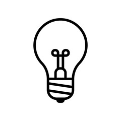 Light bulb icon isolated on white background.