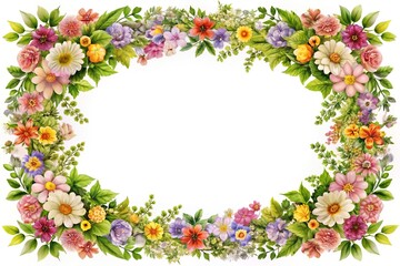 Simple and floral horizontal frame with fisheye effect