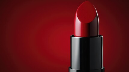 Close-up of a lipstick tube with a sleek matte finish, no logo, focal point on the unique design, no people.