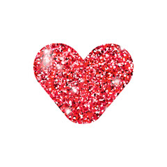 Red glitter heart