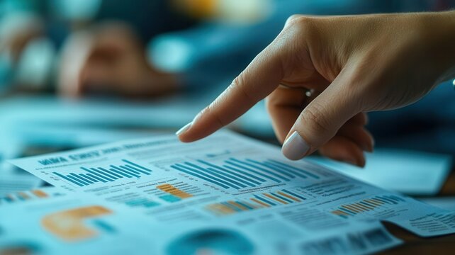 Fingers pointing at a printed media coverage report during a meeting, Media Monitoring, Assessing public sentiment toward the brand