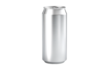 250 ml clean aluminum beer on white background,png