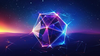 Icosahedron - stock illustration Scalable vector of an Icosahedron. A versatile design element that could visually represent a connected network, global links or be used as a bold geometric feature in