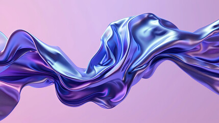 Obraz premium Abstract purple and blue flow waves, isolated on bright background. Banner, poster, power point, and web background.