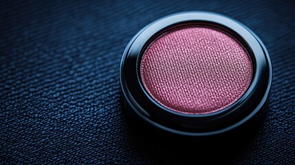 Obraz premium Detailed shot of a round eyeshadow compact, no logo, focusing on the unique packaging shape, no people, soft lighting.