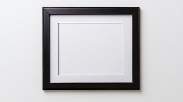 Black Frame Mockup on White Background