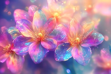 Crystal flower background