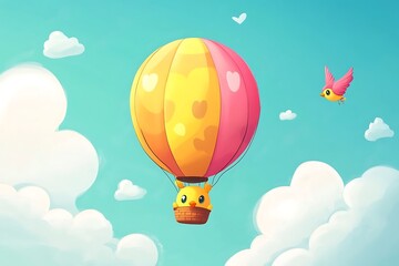 Fototapeta premium hot air balloon in sky