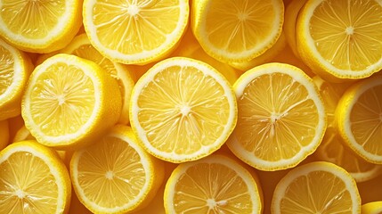 Background featuring a pile of sliced lemons