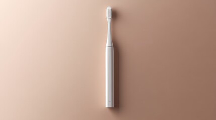 Minimalist design of a toothbrush packaging with clean lines, no logo, centered on the product's aesthetics, no people.