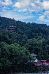 chinese temple in the mountains