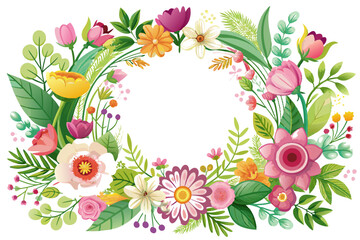 Colorful floral arrangement with pink, yellow, and green flowers on a white background.