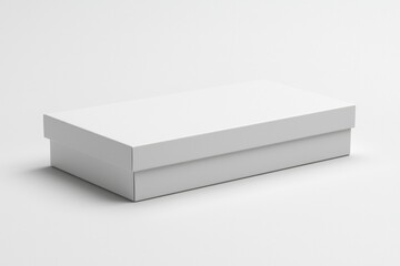 Naklejka premium White Rectangular Box on a White Background