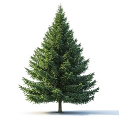 Obraz premium Douglas Fir tree on white background