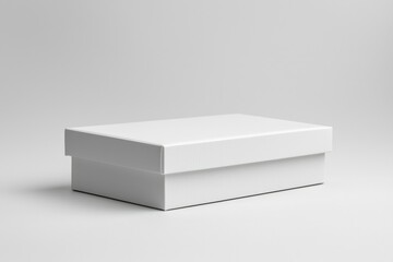 Naklejka premium White Cardboard Box on a White Background