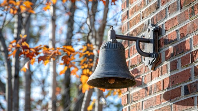 School Bell: A device that rings to signal class changes and break times, helping to keep the school day on track and organized.
