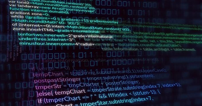 Animation of data processing over binary coding