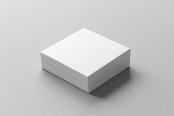 White Square Box on a Grey Background