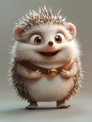 Obraz premium Cute hedgehog, cartoon style
