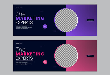 Unique The marketing experts Facebook cover design