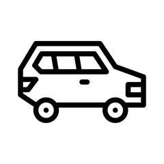 sport utility vehicle line icon